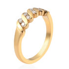 88 Facetten Moissanit Ring 925 Silber vergoldet  ca. 0,34 ct image number 4