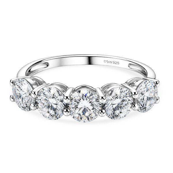 D'Joy Moissanit Ring 925 Silber Rhodiniert (Gr&ouml;&szlig;e 17.00) ca. 2,56 ct