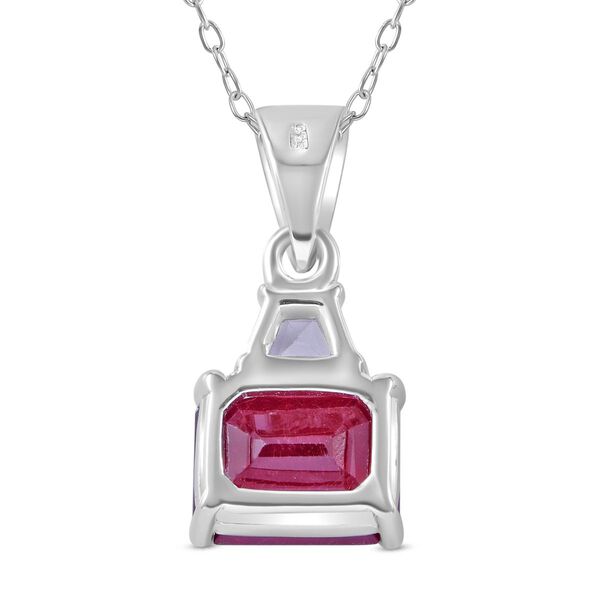 Afrikanischer Rubin und Zirkon Anhänger, ca. 3,83 ct. image number 3