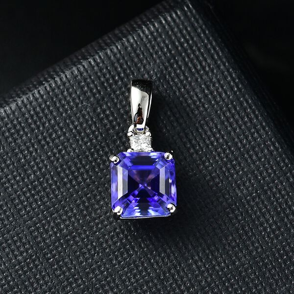RHAPSODY AAAA Tansanit und VS Diamant Anh&auml;nger in 950 Platin - 2,06 ct. image number 2