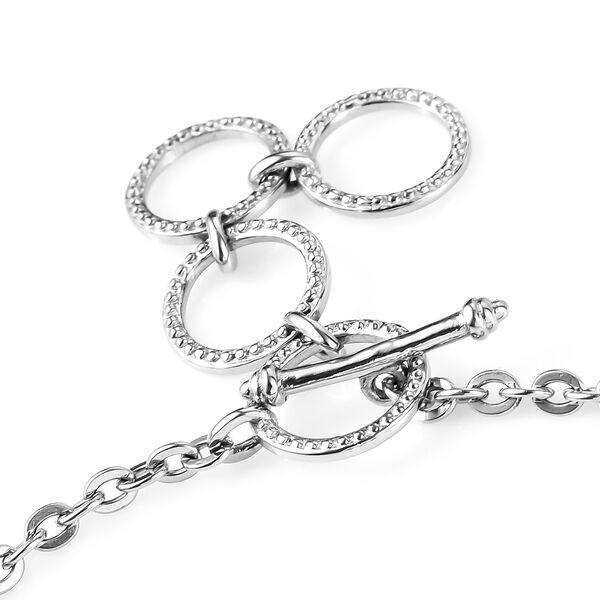 Gr&uuml;nes Aventurin Armband mit Knebelverschluss, 19 cm, Edelstahl ca. 10,93 ct image number 4