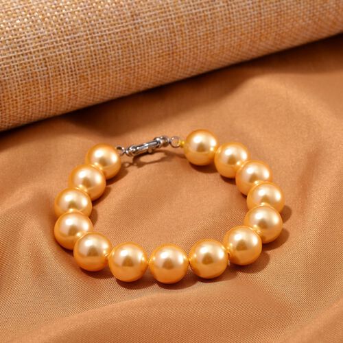Goldenes Muschelkernperle Armband image number 1