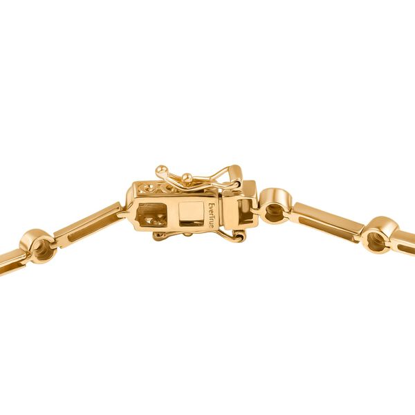 DESIGNER INSPIRIERT - Weißer Diamant Armband ca. 19 cm Nickelfreies Messing image number 4