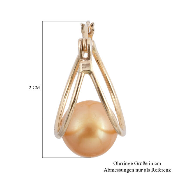 Royal Bali Kollektion - goldene S&uuml;dsee Perlen-Ohrh&auml;nger in 585 Gelbgold image number 5