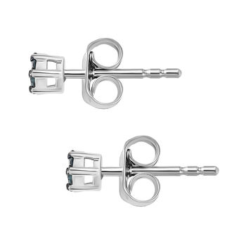 CULLINAN-MINE - Blauer Diamant Ohrringe 925 Silber rhodiniert ca. 0.15 ct