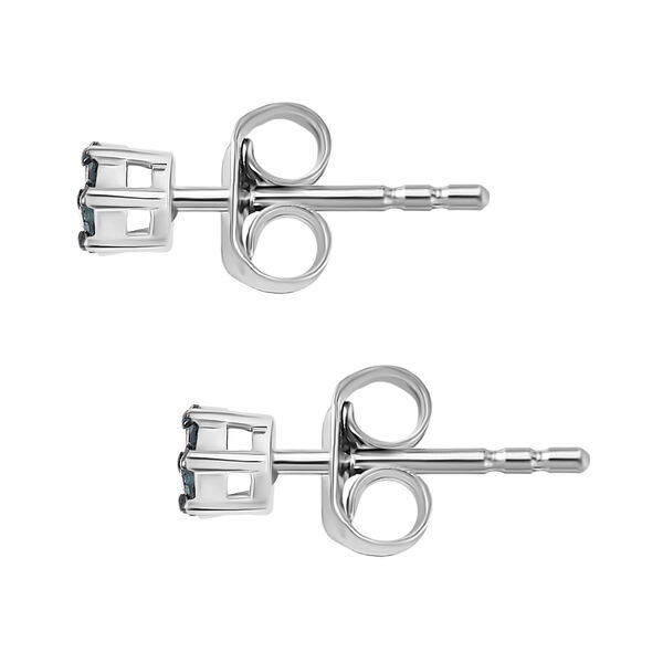 CULLINAN-MINE - Blauer Diamant Ohrringe 925 Silber rhodiniert ca. 0.15 ct image number 4