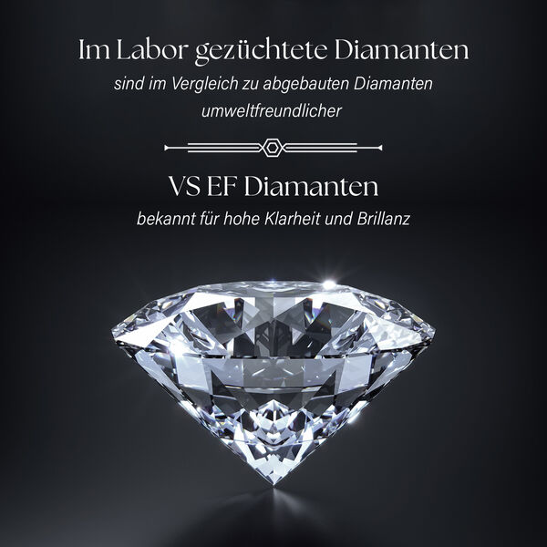 LUXURIANT SGL zertifizierter VS-EF Labor Diamant Ring in 585 Wei&szlig;gold - 1 ct. image number 8