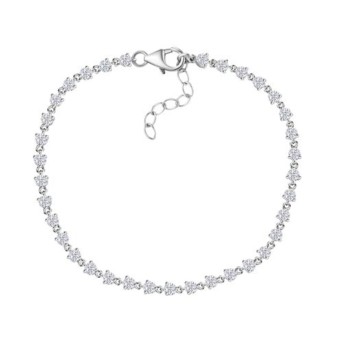 Moissanit Armband, 19cm, 925 Silber rhodiniert - 3,68 ct. image number 0