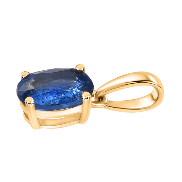 Nat&uuml;rlicher Kaschmir-Kyanit Anh&auml;nger 925 Silber vergoldet ca. 0.62 ct image number 4