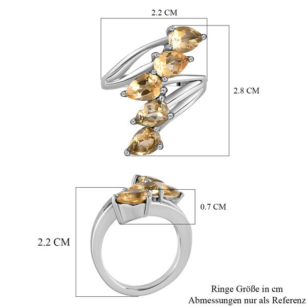 Citrin-Ring, (Größe 16.00) Edelstahl, ca. 3,06 ct image number 7