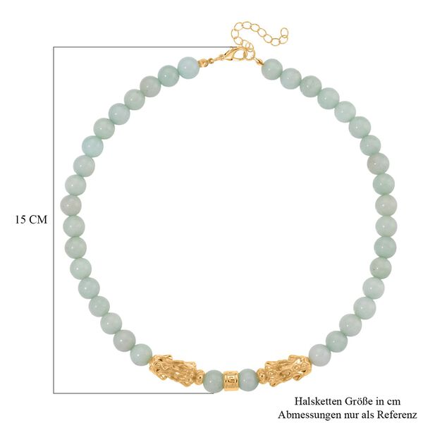 Mehrfarbiger Amazonit Halskette ca. 45 cm Standard gelb vergoldet ca. 250,00 ct. image number 4