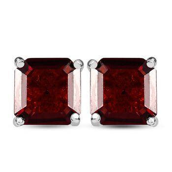 Rote Granat Ohrringe, 925 Silber platiniert ca. 1.43 ct