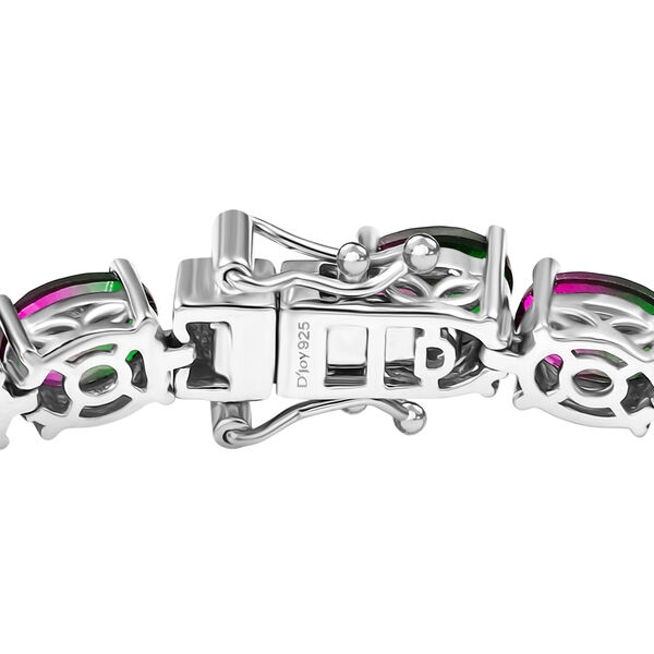 D&rsquo;joy Wassermelonen Quarz Triplette Armband ca. 20 cm 925 Silber rhodiniert ca. 30,27 ct. image number 4