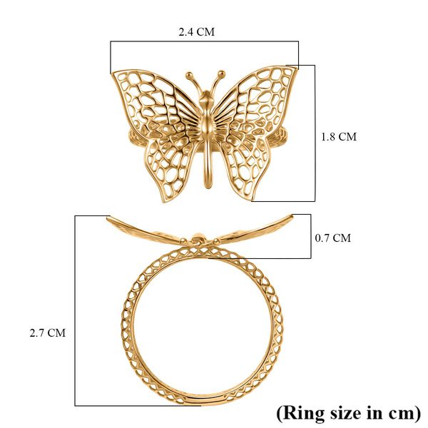 Schmetterlingsring in 317 Gold image number 6