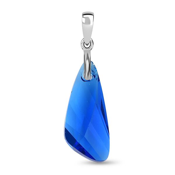 J Francis gefertigt mit SWAROVSKI- Capri blauer Swarovski Kristall Anh&auml;nger image number 5