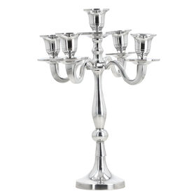 Aluminium Kerzenständer – 5-armig, Klappbar, Nickel-Finish