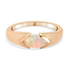 Natürlicher Äthiopischer Opal Ring 925 Silber vergoldet  ca. 0,49 ct image number 0