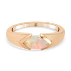 Natürlicher Äthiopischer Opal Ring 925 Silber vergoldet  ca. 0,49 ct image number 0