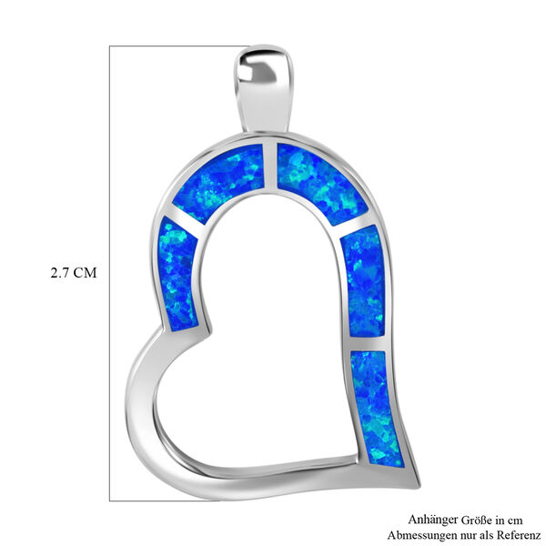 Synthetischer Kristall blauer Opal-Anh&auml;nger - 2,50 ct. image number 6