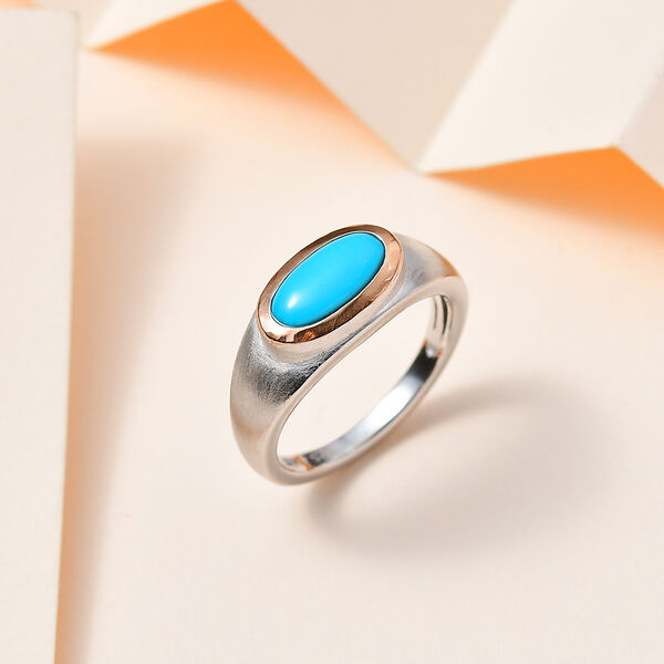 Amerikanischer, nat&uuml;rlicher, Sleeping Beauty T&uuml;rkis-Ring - 1,11 ct. image number 2