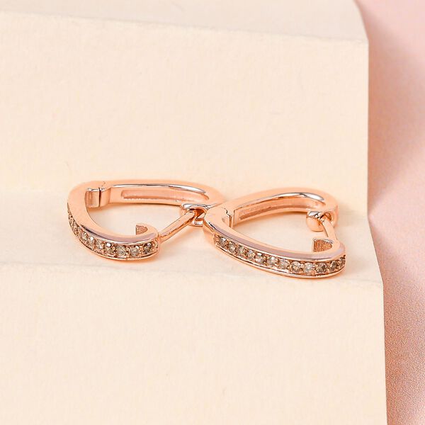 Natürliche Champagner Diamant-Ohrringe - 0,15 ct. image number 2