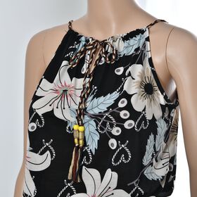 Träger-Jumpsuit mit gesmokter Taille, Schwarz