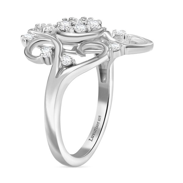 LUXURIANT DIAMOND - Lab Grown Diamant SI-GH SGL zertifiziert Ring 925 Silber rhodiniert (Gr&ouml;&szlig;e 17.00) ca. 0.50 ct image number 4