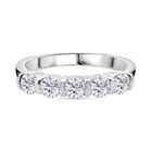 Lustro Stella Weißer Zirkonia Ring 925 Silber rhodiniert (Größe 17.00)