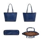 Passage - 4er-Set Handtaschen mit Krokodilprägung; enthält Schultertasche, Cross Body Bag, Clutch Bag und Portemonnaie, blau image number 2