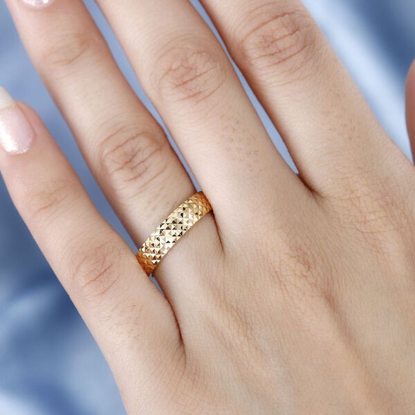 Designer-Stil-Ring mit Diamantschliff-Muster image number 3