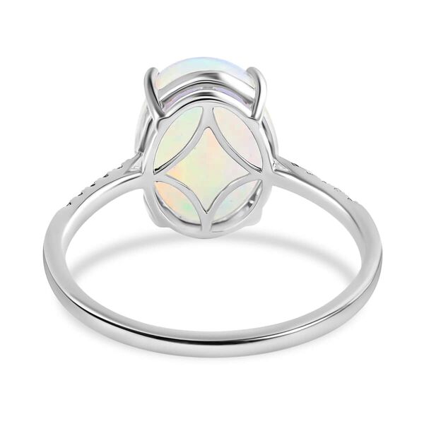 LUXORO AAA nat&uuml;rlicher, &auml;thiopischer Welo Opal und Diamant-Ring in 585 Wei&szlig;gold - 4,35 ct. image number 7