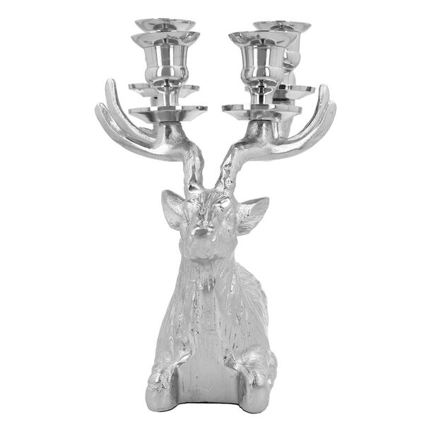Rentier Figur 4er Kerzenhalter, 23.8x17x25.4cm, silber image number 6