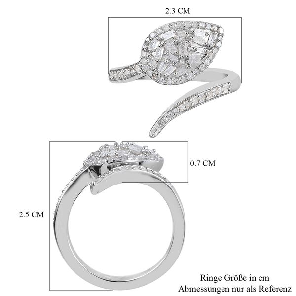 Diamant Ring 925 Silber Platin-Überzug image number 6