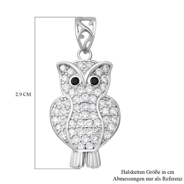 Lustro Stella - Schwarzer und wei&szlig;er Zirkonia-Anh&auml;nger, 925 Silber rhodiniert ca. 0,81 ct image number 5