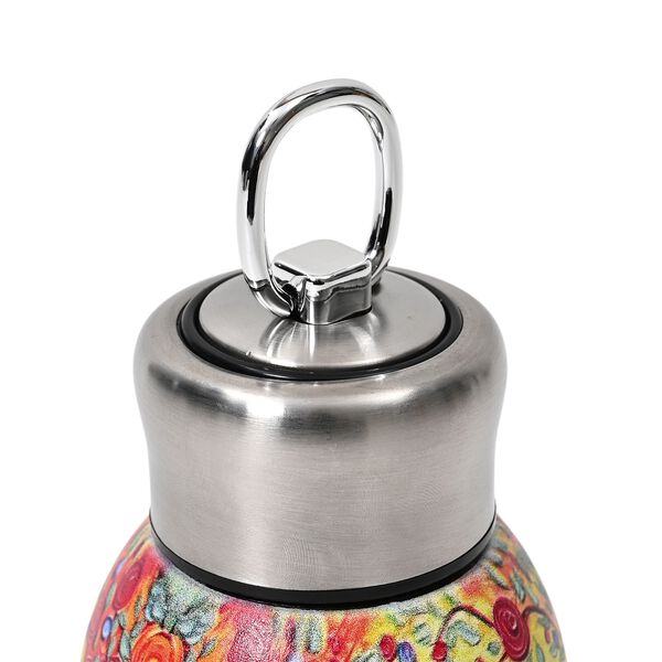 Doppelwandige Edelstahl-Trinkflasche, 260ml, Katzen- und Blumenmuster image number 5