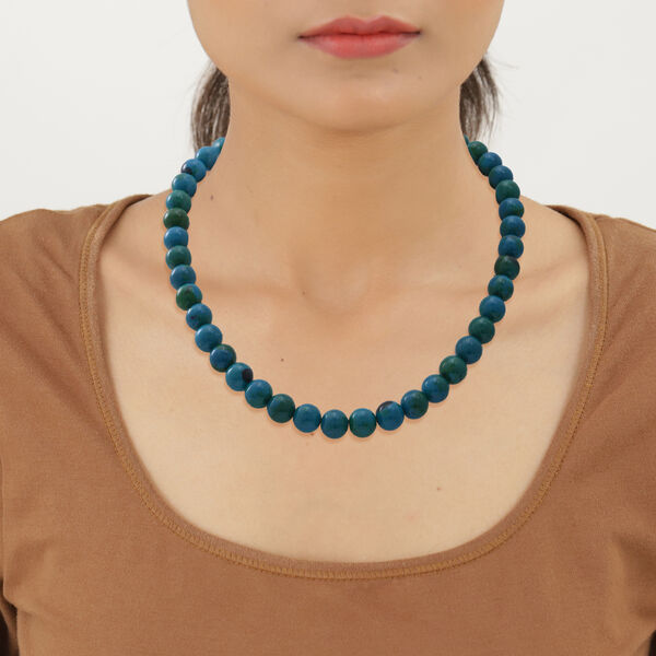 Chrysokoll Halskette ca. 45 cm lange 925 Silber ca. 212.50 ct image number 2