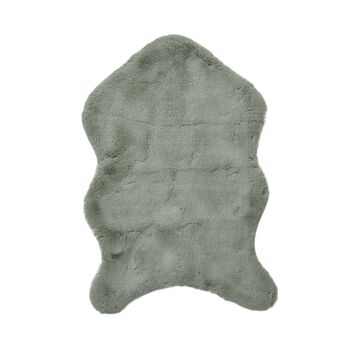 Luxury Edition: Supersoft Kunstfell Teppich, 160x230 cm, 1200 GSM, Blaugr&uuml;n