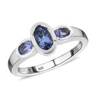 Tansanit-Ring, 925 Silber platiniert  ca. 0,99 ct image number 3