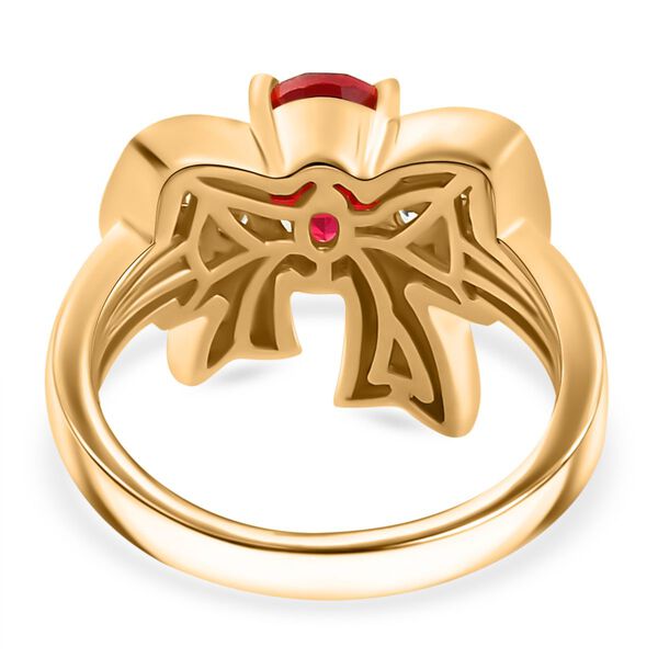Labor Padparadscha-Saphir und Zirkon Ring - 5,82 ct. image number 4