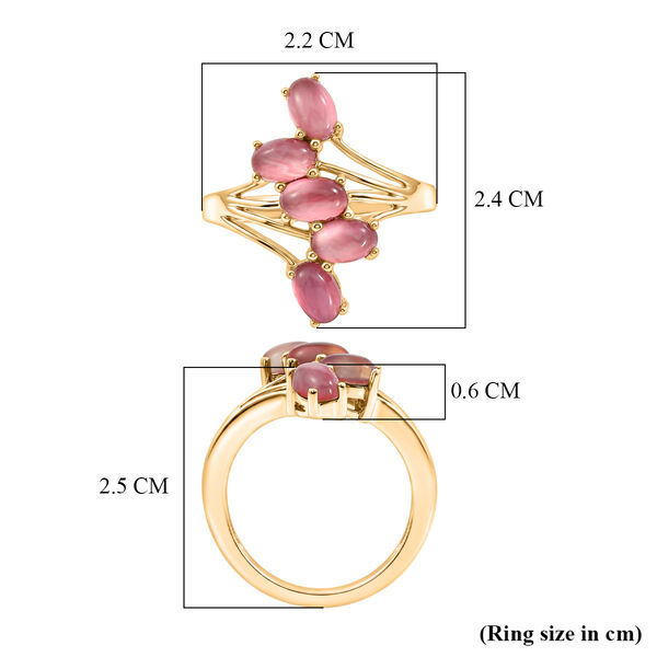 D'Joy Flamingo Mondstein Ring 925 Silber 750 Gelbgold vermeil (Gr&ouml;&szlig;e 17.00) ca. 3,75 ct image number 6