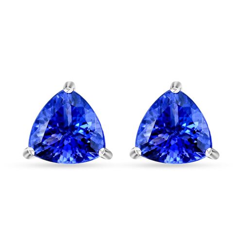 RHAPSODY zertifiziert und geprüft AAAA Tansanit Ohrringe in 950 Platin - 2,30 ct. image number 0