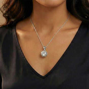 D'Joy Moissanit Anh&auml;nger 925 Silber rhodiniert ca. 2.23 ct