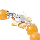 JARDIN-KOLLEKTION - gelbes Perlmutt, Honig Jade und Citrin Armband, 19 cm, 925 Silber rhodiniert, ca. 100,14 ct image number 6