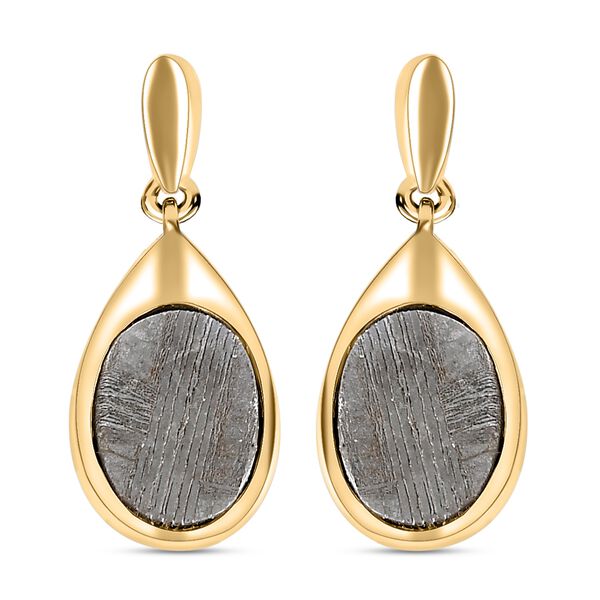 Meteorit Ohrringe 925 Silber vergoldet ca. 7,12 ct