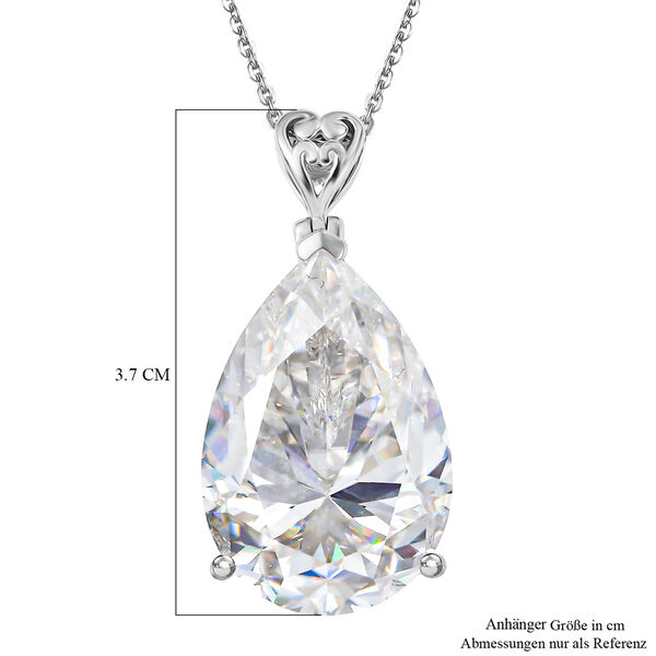 D'Joy Tropfen-Moissanit Anhänger mit 50cm Kette - 30 ct. image number 5