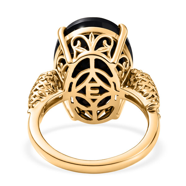 EverTrue AA schwarzer Glasachat Ring - 10,83 ct. image number 5