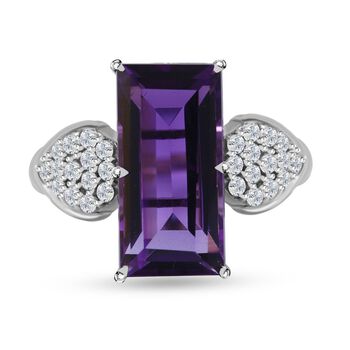 AA Lusaka Amethyst und Zirkon Ring - 7,39 ct.