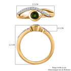 Natürlicher Chromdiopsid und Zirkon Ring 925 Silber vergoldet  ca. 0,53 ct image number 8