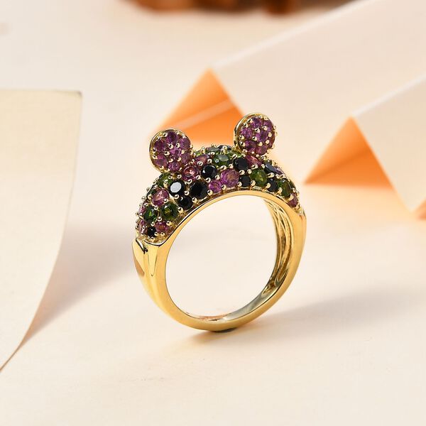 GP Italian Garden Kollektion- Rhodolith Granat, schwarzer Spinell, Chromdiopsid und blauer Saphir - 4,27 ct. image number 2