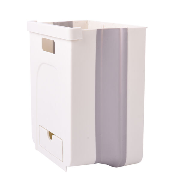 Faltbarer, aufh&auml;ngender M&uuml;lleimer, Kapazit&auml;t 10L, 26x24x10 cm, Wei&szlig; image number 1